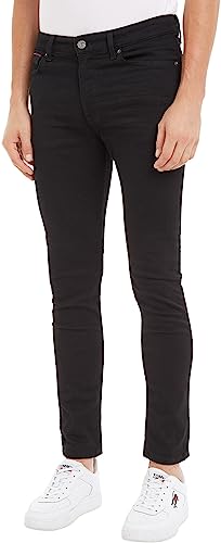 Tommy Jeans Herren Jeans Simon Skinny Stretch, Schwarz (New Black Stretch), 28W / 36L von Tommy Jeans