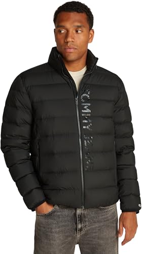 Tommy Jeans Herren Steppjacke Down Printed Leicht, Schwarz (Black), XXL von Tommy Jeans