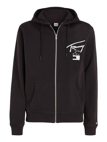 Tommy Hilfiger TJM REG TOMMY SPRAY PAINT HOODIE, schwarz(bdsblack), Gr. L von Tommy Hilfiger