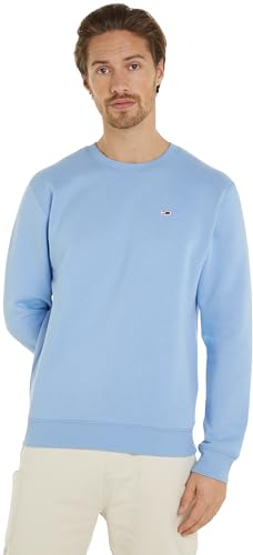 Tommy Jeans Herren Sweatshirt TJM Regular ohne Kapuze, Blau (Moderate Blue), L von Tommy Jeans