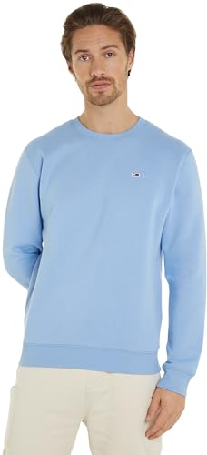 Tommy Jeans Herren Sweatshirt TJM Regular ohne Kapuze, Blau (Moderate Blue), S von Tommy Jeans