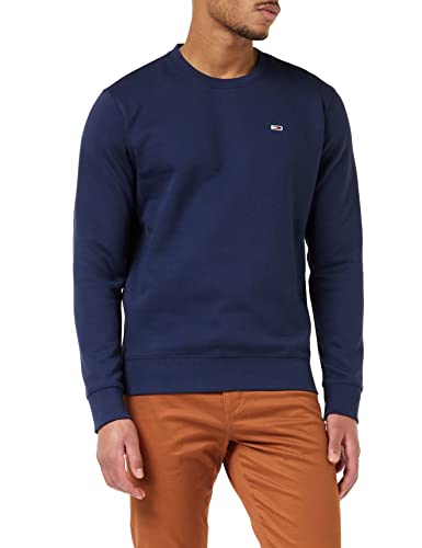 Tommy Jeans Herren Sweatshirt TJM Regular ohne Kapuze, Blau (Twilight Navy), 3XL von Tommy Jeans