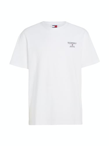 Tommy Jeans Herren T-Shirt Kurzarm Rundhalsausschnitt, Weiß (White), S von Tommy Jeans