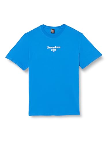 Tommy Jeans Herren T-Shirt Kurzarm Slim Rundhalsausschnitt, Blau (Dark Night Navy), 5XL von Tommy Jeans