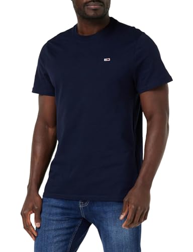 Tommy Jeans Herren T-Shirt Kurzarm TJM Classic Rundhalsausschnitt, Blau (Dark Night Navy), XXL von Tommy Jeans