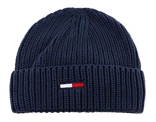 Tommy Jeans Herren TJM Basic Rib Beane Beanie-Mütze, Twilight Navy, Einheitsgröße von Tommy Jeans