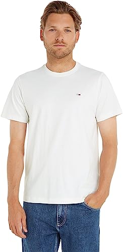 Tommy Jeans Herren T-Shirt Kurzarm TJM Classic Rundhalsausschnitt, Weiß (White), 3XL von Tommy Jeans