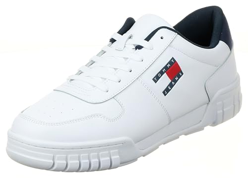 Tommy Jeans Herren Cupsole Sneaker Schuhe, Weiß (White), 40 EU von Tommy Jeans
