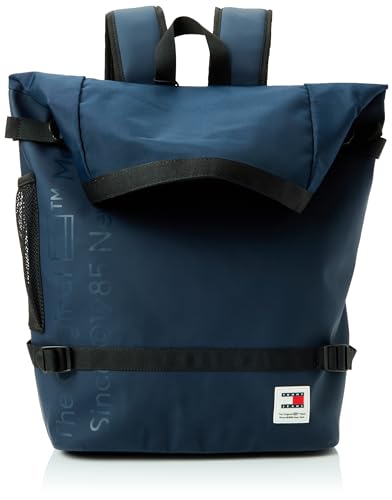 Tommy Jeans Herren Rucksack Daily Rolltop Backpack Handgepäck, Blau (Dark Night Navy), Einheitsgröße von Tommy Jeans