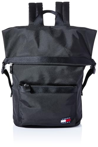 Tommy Jeans Herren Rucksack Daily Rolltop Backpack Handgepäck, Schwarz (Black), Einheitsgröße von Tommy Jeans