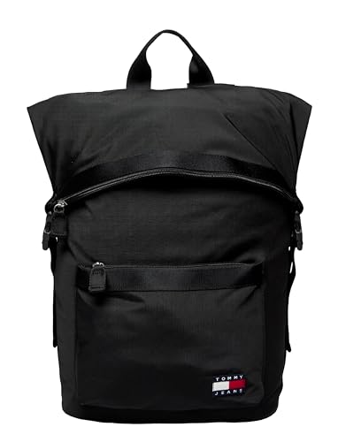 Tommy Jeans Herren Rucksack Daily Rolltop Backpack Handgepäck, Schwarz (Black), Einheitsgröße von Tommy Jeans