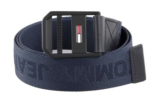 Tommy Jeans Herren TJM Elevated Webbing 3.5 AM0AM09002 Gürtel, Blau, 80 von Tommy Jeans
