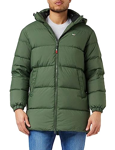 Tommy Jeans Herren TJM Essential DOWN Parka DM0DM15117 Daunenjacken, Grün, XXL von Tommy Jeans