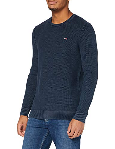 Tommy Jeans Herren TJM Essential Washed Sweater Pullover, Twilight Navy, Large von Tommy Jeans