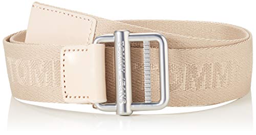 Tommy Jeans Herren TJM Essential Webbing Belt 3.5 Gürtel, Sugarcane, 115 von Tommy Jeans