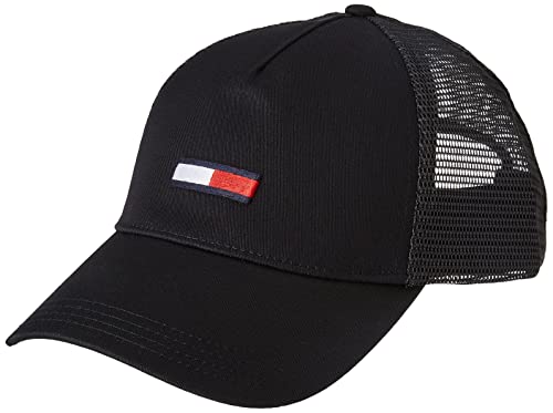 Tommy Jeans Herren TJM Flag Trucker Cap AM0AM09583 Kappe, Schwarz, OS von Tommy Jeans