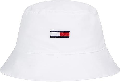 Tommy Hilfiger Herren Fischerhut TJM Flag Bucket Hat , Weiß (White), Einheitsgröße von Tommy Jeans
