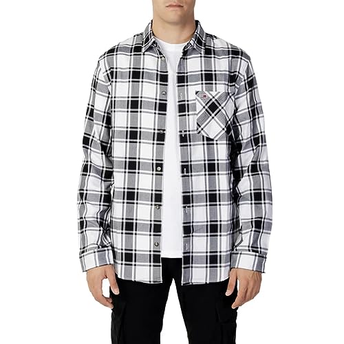 Tommy Jeans Herren TJM Check Flannel Shirt DM0DM15114 Freizeithemden, Weiß, M von Tommy Hilfiger