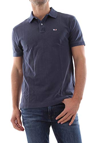 Tommy Jeans Herren TJM Garment Dye Polo Poloshirt, Blau (Twilight Navy C87), Medium von Tommy Jeans