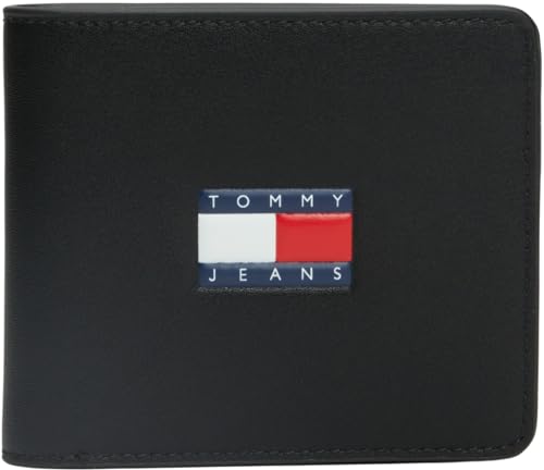 Tommy Jeans Herren Geldbeutel Heritage Leather für Kreditkarten, Schwarz (Black), Einheitsgröße von Tommy Jeans