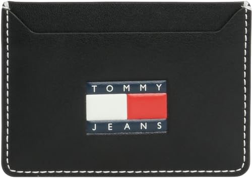 Tommy Jeans Herren Kartenetui Heritage Klein, Schwarz (Black), Einheitsgröße von Tommy Hilfiger