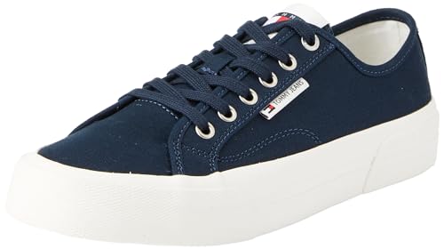 Tommy Jeans Herren Vulcanized Sneaker Schuhe, Blau (Dark Night Navy), 40 von Tommy Jeans