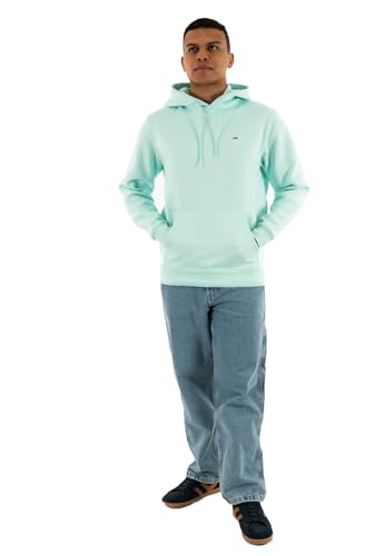 Tommy Jeans Men's TJM Reg S Flag Hoodie Dm0Dm20742 Kapuzenpullover, Green (Spring Mint), M von Tommy Jeans