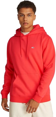 Tommy Jeans Men's TJM Reg S Flag Hoodie Dm0Dm20742 Kapuzenpullover, Orange (Bright Vermillion), XS von Tommy Jeans