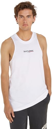 Tommy Jeans Herren Tank Top mit Logo, Weiß (White), XXL von Tommy Jeans