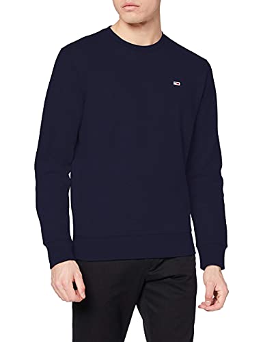 Tommy Jeans Herren Sweatshirt TJM Regular ohne Kapuze, Blau (Twilight Navy), M von Tommy Jeans