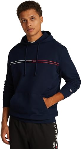 Tommy Jeans Herren TJM Reg Entry Graphic Hoodie EXT Dm0dm20847 Kapuzenpullover, Blue (Dark Night Navy), XL EU von Tommy Jeans