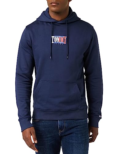 Tommy Jeans Herren TJM Reg Essential Graphic Hoodie Kapuzenpullover, Twilight Navy, L von Tommy Jeans