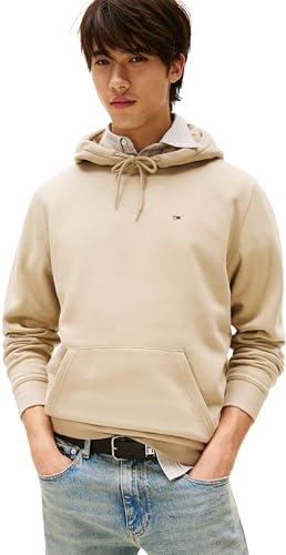 Tommy Jeans Herren TJM Reg Flag Hoodie Dm0dm20742 Kapuzenpullover, Khaki (Silt), M EU von Tommy Jeans