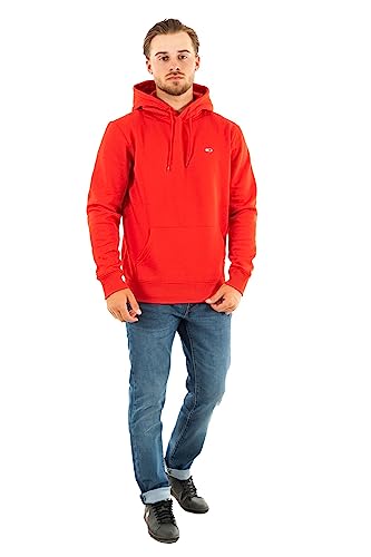 Tommy Jeans Herren TJM Regular Fleece DM0DM09593 Hoodies, Rot (Deep Crimson), L von Tommy Jeans