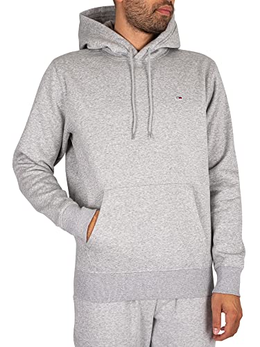 Tommy Jeans Herren Hoodie TJM Regular mit Kapuze, Grau (Light Grey Heather), 3XL von Tommy Jeans