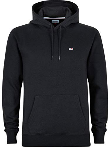 Tommy Jeans Herren Hoodie TJM Regular mit Kapuze, Schwarz (Black), 3XL von Tommy Hilfiger