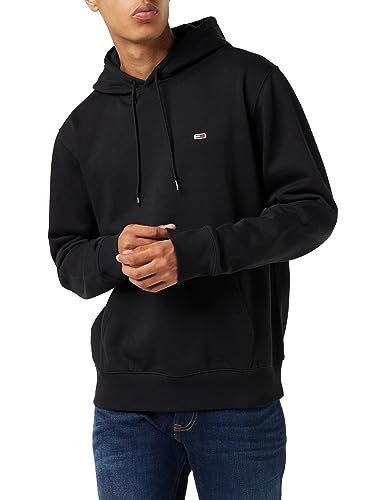 Tommy Jeans Herren Hoodie TJM Regular mit Kapuze, Schwarz (Black), 3XL von Tommy Hilfiger