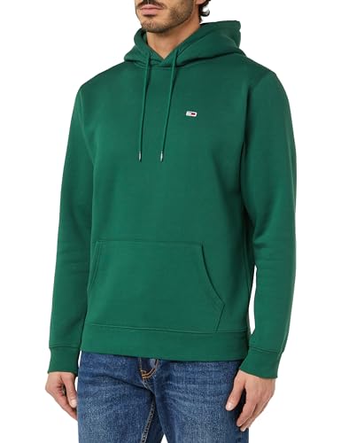 Tommy Jeans Herren Hoodie Tjm Regular Fleece Hoodie mit Kapuze, Grün (Court Green), L von Tommy Jeans