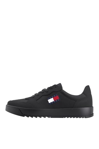 Tommy Jeans Herren Cupsole Sneaker Retro Schuhe, Schwarz (Black), 44 EU von Tommy Jeans