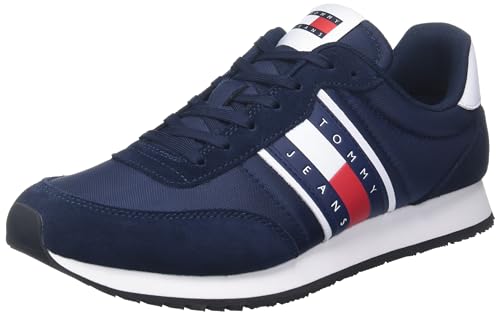 Tommy Jeans Herren Runner Sneaker Schuhe, Blau (Dark Night Navy), 46 EU von Tommy Jeans