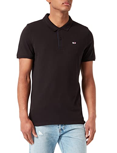 Tommy Jeans Herren TJM SOLID Stretch Polo Polohemd, Black, M von Tommy Jeans