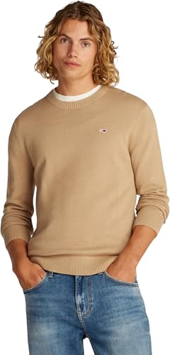 Tommy Jeans Herren TJM Slim Essential Light Sweater Dm0Dm18895 Pullover, Beige (Relic Tan), XXL von Tommy Jeans