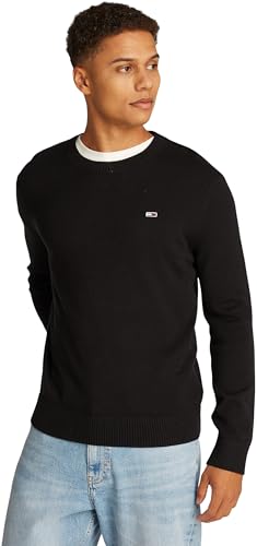 Tommy Jeans Herren TJM Slim Essential Light Sweater Dm0Dm18895 Pullover, Black (Black), XXL von Tommy Jeans