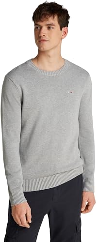 Tommy Jeans Herren TJM Slim Essntls C-Neck Sweater Dm0dm18370, Grey (Grey Htr), M von Tommy Jeans