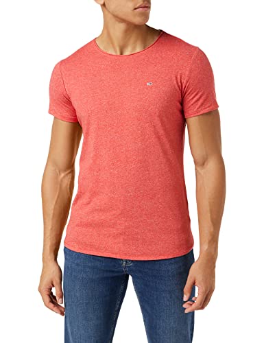 Tommy Jeans Herren T-Shirt Kurzarm TJM Slim Slim Fit, Rot (Deep Crimson), XS von Tommy Jeans