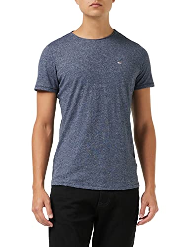 Tommy Jeans Herren Tjm Xslim Jaspe Neck Ext Dm0dm09586 Kurzarm Strickoberteile, Blau (Twilight Navy), 3XL EU von Tommy Jeans