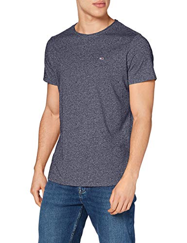 Tommy Jeans Herren Tjm Xslim Jaspe Neck Ext Dm0dm09586 Kurzarm Strickoberteile, Blau (Twilight Navy), M EU von Tommy Jeans