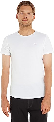 Tommy Hilfiger Herren Tjm Xslim Jaspe Neck Ext Dm0dm09586 Kurzarm Strickoberteile, Weiß (White), M EU von Tommy Hilfiger