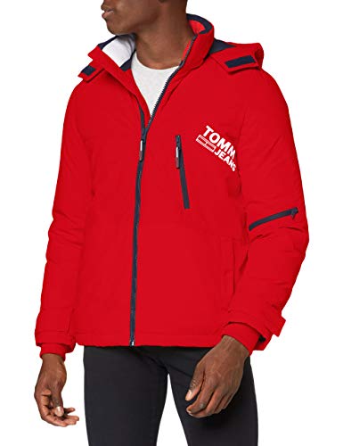 Tommy Jeans Herren TJM Solid Graphic Jacket Jacke, Deep Crimson, L von Tommy Jeans