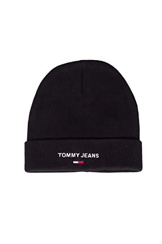 Tommy Jeans Herren TJM Sport Beanie AM0AM10395 Gestrickte Mütze, Schwarz, OS von Tommy Jeans